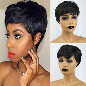 Women Synthetic Short Black Wigs Natural Hair Wigs